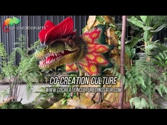 Simülasyon Yaşam Boyutu Animatronik Dinozor Dilophosaurus Eğlence Parkı için