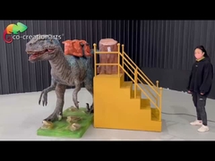 Ce Sertifikalı Animatronik Dinozor Sürüşü Velociraptor Sürüşü 4m Uzunluk