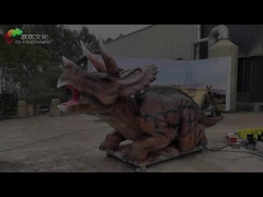 Eğlence Parkı İçin Gerçekçi Yaşam Boyu Animatronic Dinozor Trceratops Jurassic