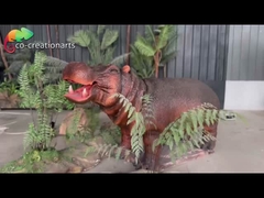Hayvanat Bahçesi Dekorasyonu İçin Gerçekçi Animatronik Hayvanlar Simülasyonu Hippo