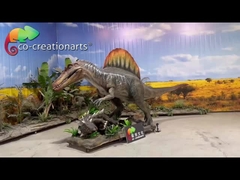 Animatronik Dinozor Simülasyonu Spinosaurus Avcılık Sahnesi Tema Parkı Dekorasyonu için