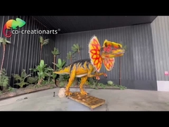Simülasyon Dinozor Su püskürtücüsü Animatronik Dilophosaurus Jurassic İçin Onları Park Dekorasyonu