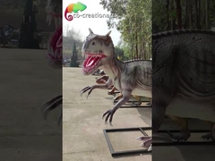 Eğlence Parkı Büyük Fiberglas Hayvanlar Yaşam Boyu Allosaurus Animatronic Çevre Dostu