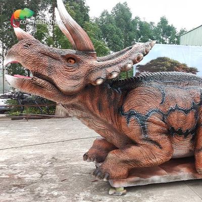 Animatronik Triceratops Modeli Tema Parkı Dekorasyonu İçin