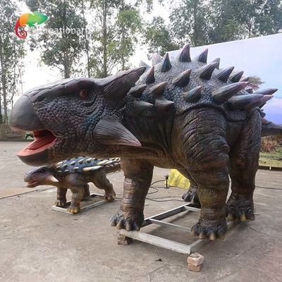 satın al Suya Dayanıklı Tema Parkı Yaşam Boyu Animatronik Dinozor Eğlence Parkı İçin Gerçekçi Ankylosaurus online manufacture