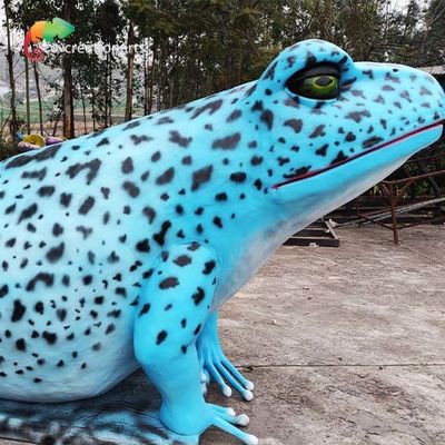 Dev Robotik Gerçekçi Animatronik Hayvanlar Mavi Gerçekçi Sahte Kurbağa 50hz 60hz
