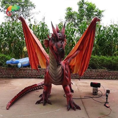 CE Açık Tema Sergisi Animatronic Dragons Eğlence Parkı İçin Yaşam Boyu Ejderha
