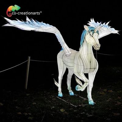 satın al Batı Efsanevi Yaratık Unicorn Fener Renkli Açık Fenerler 110V 220V online manufacture