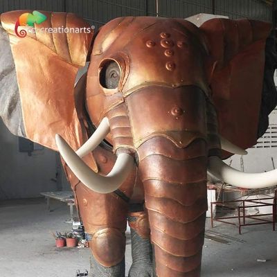 İyi bir fiyat. Mall Decoration Custom Made Animatronics Fiberglass Elephant Statue 4.5 meters çevrimiçi