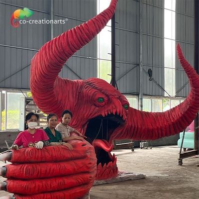 İyi bir fiyat. Kırmızı Canavar Özel Yapılmış Animatronics Açık Hava Eğlence Parkı Dekorasyonu çevrimiçi