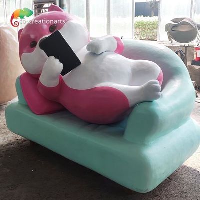 Eğlence Parkı İçin Shiba Inu Animatronic Özel Mikro Model Kopyaları
