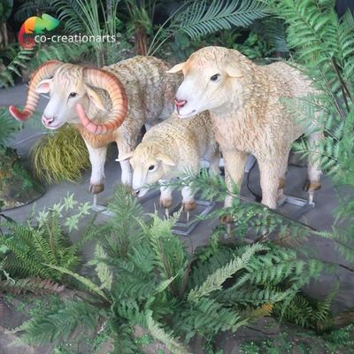 Hayvan Sergileri İçin Mavi 110v Animatronic Koyun Simüle Hayvanlar