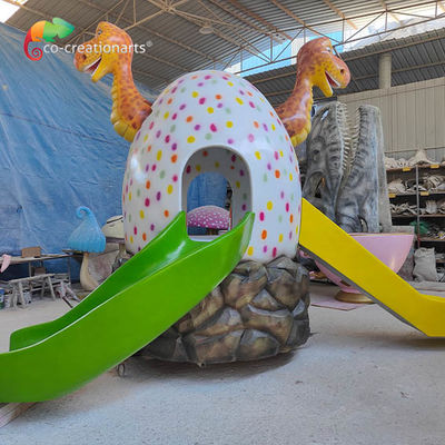 Dinozor Yumurta Kaydırma Fiberglass Çocuklar için Oyun Alanı Ekipmanı Eğlence Parkı