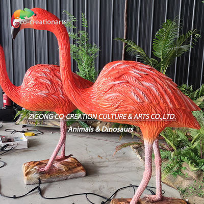 Animatronik Can Ölçüsü Flamingo Simülasyon Hayvanları Tema Parkı Dekorasyonu İçin