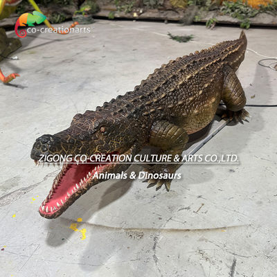 Hayvanat Bahçesi Dekorasyonu İçin Canlı Boyutlu Animatronik Timsah Simülasyon Hayvanları