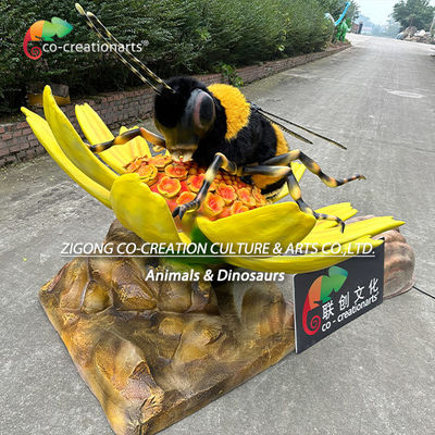 satın al Animatronik Böcekler Tematik Park Dekorasyonu İçin Çiçekli Özel Animatronik Arı online manufacture