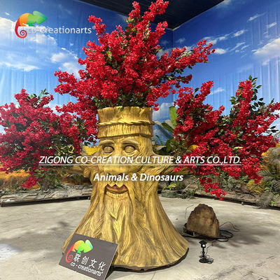 satın al Tematik park dekorasyonu için özel renk ve şekil ile özel animatronik konuşan ağaç online manufacture