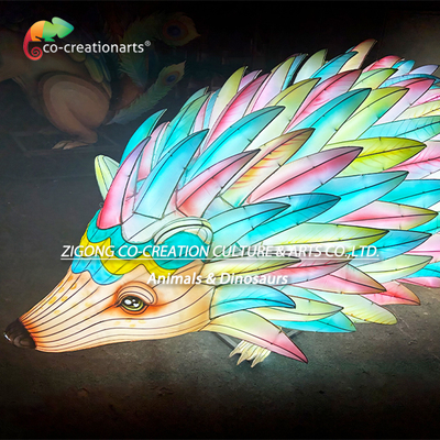 Şaşırtıcı Büyük Gökkuşağı Tırnaklı Kirpi LED Sanat Fener Heykel Dekoru