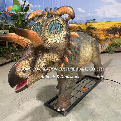 satın almak Tema Parkları ve Eğitim Sergileri İçin Gerçekçi Animatronic Lokiceratops Dinozor Modeli Çevrimiçi üretim