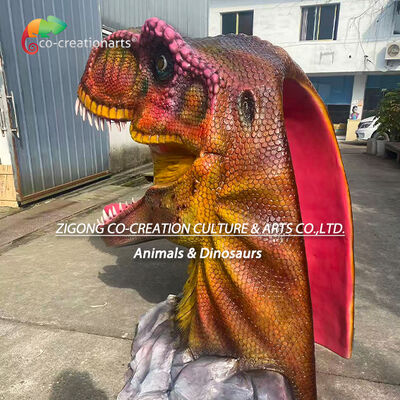 satın al Fiberglass T-Rex Kafa Fotoğraf Çekimi Dinozor Mini Golf Aksesuarları Tema Parkı Dekorasyonu İçin Çevrimiçi üretim