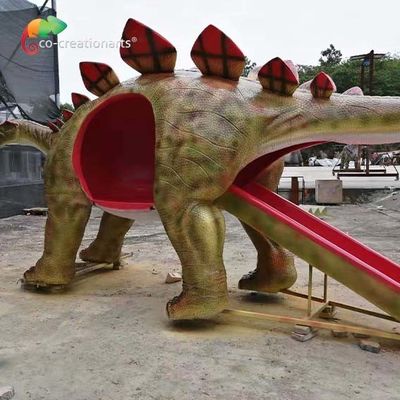İyi bir fiyat. Özelleştirilmiş 6M Dinozor Oyun Ekipmanları Fiberglas Stegosaurus Slide çevrimiçi