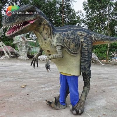 İyi bir fiyat. LED Işık Animatronic Raptor Kostüm Gerçek Dinozor Takım Elbise 4.5m Uzunluk çevrimiçi