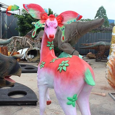 İyi bir fiyat. Tema Parkı İçin Özelleştirilebilir Fiberglas Geyik Aydınlatma çevrimiçi